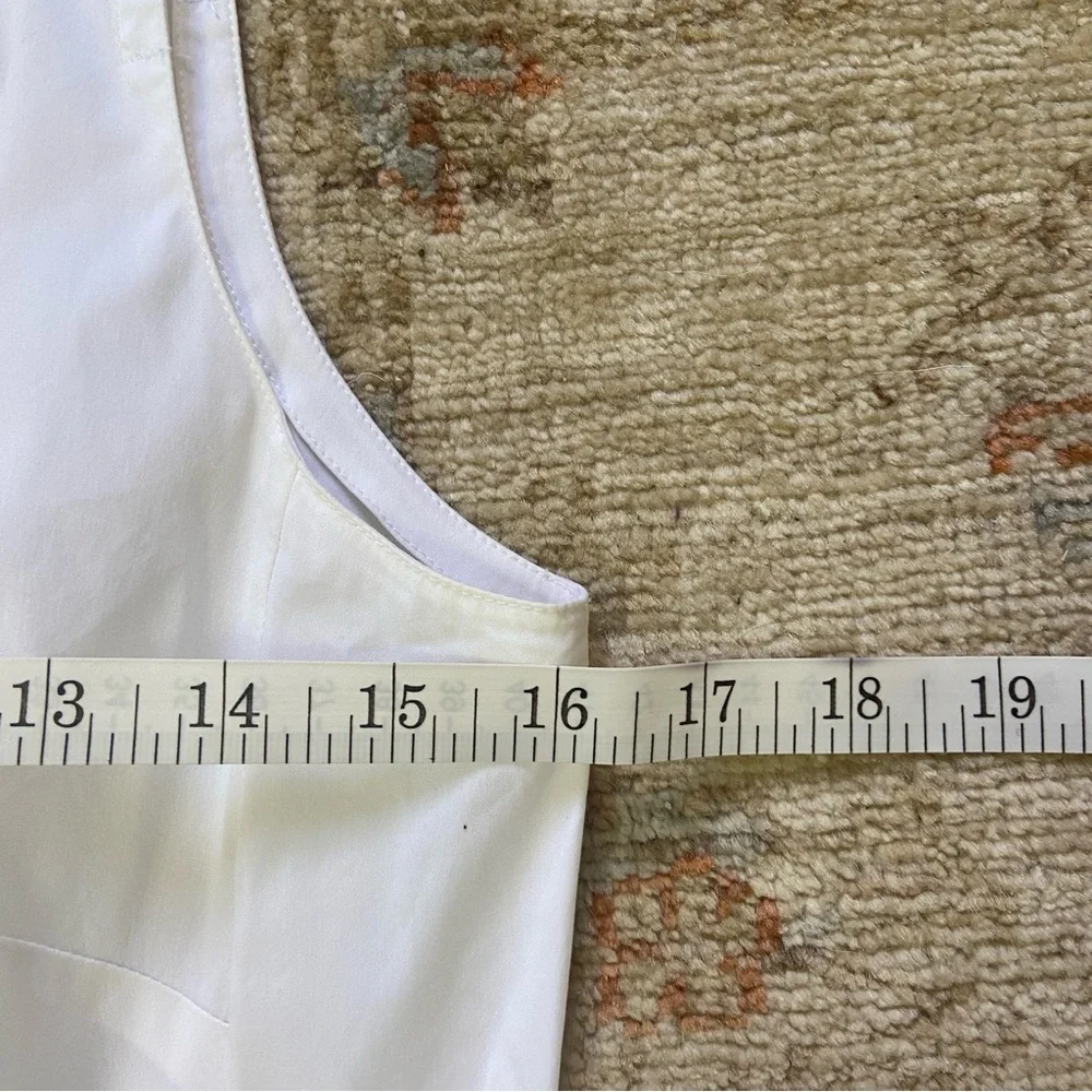 Lafayette 148 New York White Sleeveless Beaded Top Size 2 - Picture 5 of 8